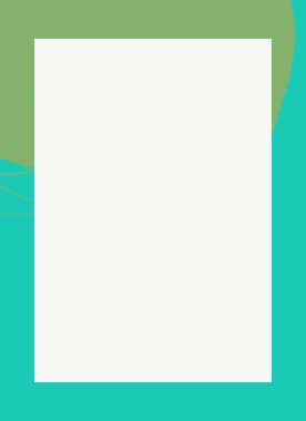 Dekoratif desen tasarımlı renkli, soyut el ilanı kapağı çerçevesi