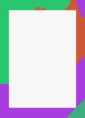 Dekoratif desen tasarımlı renkli, soyut el ilanı kapağı çerçevesi