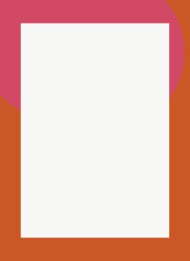 Dekoratif desen tasarımlı renkli, soyut el ilanı kapağı çerçevesi