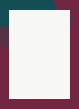 Dekoratif desen tasarımlı renkli, soyut el ilanı kapağı çerçevesi