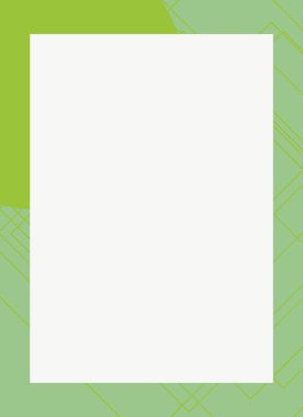 Dekoratif desen tasarımlı renkli, soyut el ilanı kapağı çerçevesi