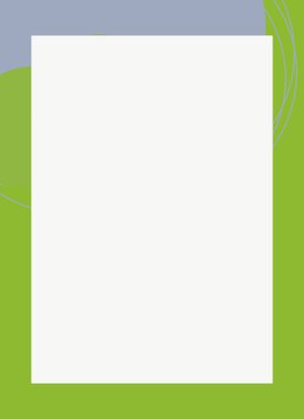 Dekoratif desen tasarımlı renkli, soyut el ilanı kapağı çerçevesi