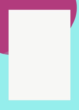 Dekoratif desen tasarımlı renkli, soyut el ilanı kapağı çerçevesi