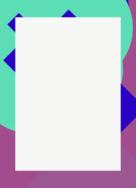 Kleurrijke Moderne Abstracte Flyer Omslag Frame Met Decoratieve Textuur Ontwerp — Stockfoto