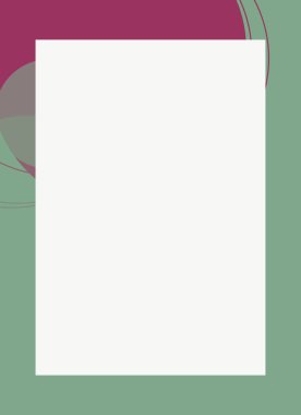 Dekoratif desen tasarımlı renkli, soyut el ilanı kapağı çerçevesi