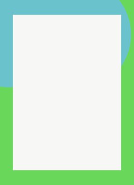 Dekoratif desen tasarımlı renkli, soyut el ilanı kapağı çerçevesi