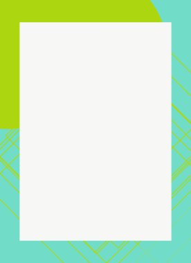 Dekoratif desen tasarımlı renkli, soyut el ilanı kapağı çerçevesi