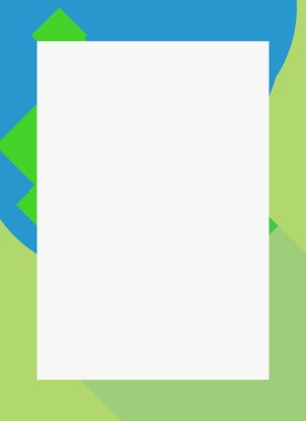 Dekoratif desen tasarımlı renkli, soyut el ilanı kapağı çerçevesi