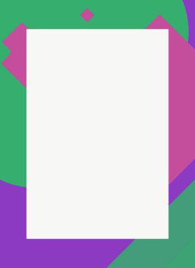 Dekoratif desen tasarımlı renkli, soyut el ilanı kapağı çerçevesi