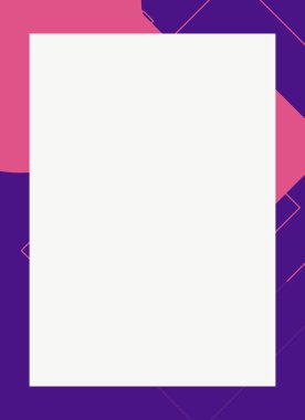 Dekoratif desen tasarımlı renkli, soyut el ilanı kapağı çerçevesi