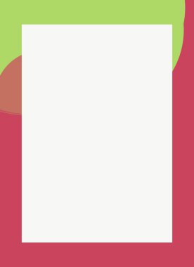 Dekoratif desen tasarımlı renkli, soyut el ilanı kapağı çerçevesi