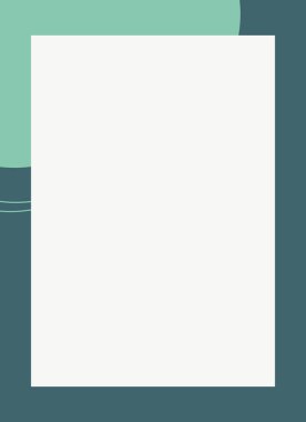 Dekoratif desen tasarımlı renkli, soyut el ilanı kapağı çerçevesi