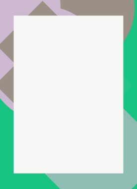 Dekoratif desen tasarımlı renkli, soyut el ilanı kapağı çerçevesi