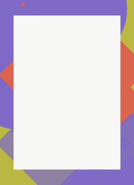 Dekoratif desen tasarımlı renkli, soyut el ilanı kapağı çerçevesi