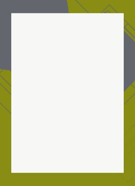 Dekoratif desen tasarımlı renkli, soyut el ilanı kapağı çerçevesi