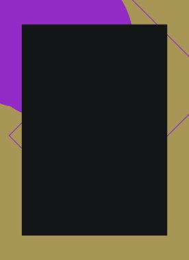 Renkli modern soyut el ilanı veya dekoratif desen kapağı tasarımlı broşür çerçevesi