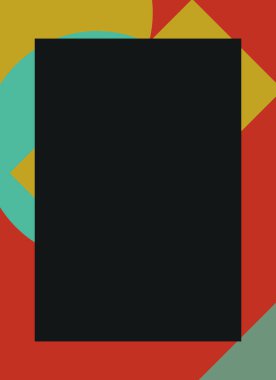 Renkli modern soyut el ilanı veya dekoratif desen kapağı tasarımlı broşür çerçevesi