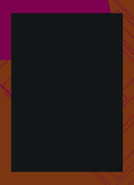 Renkli modern soyut el ilanı veya dekoratif desen kapağı tasarımlı broşür çerçevesi