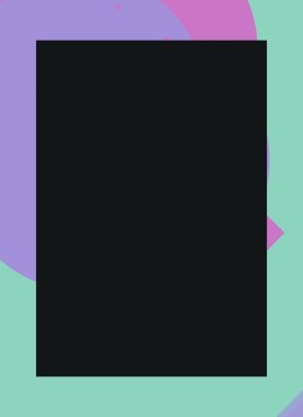 Renkli modern soyut el ilanı veya dekoratif desen kapağı tasarımlı broşür çerçevesi