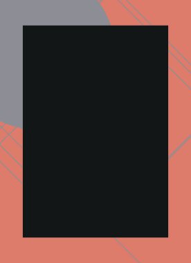 Renkli modern soyut el ilanı veya dekoratif desen kapağı tasarımlı broşür çerçevesi