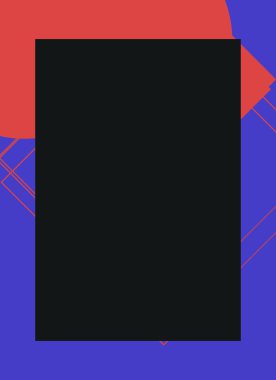 Renkli modern soyut el ilanı veya dekoratif desen kapağı tasarımlı broşür çerçevesi