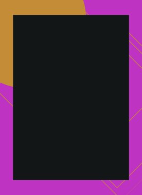 Renkli modern soyut el ilanı veya dekoratif desen kapağı tasarımlı broşür çerçevesi