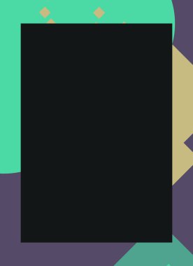 Renkli modern soyut el ilanı veya dekoratif desen kapağı tasarımlı broşür çerçevesi