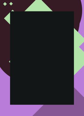 Renkli modern soyut el ilanı veya dekoratif desen kapağı tasarımlı broşür çerçevesi