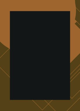 Renkli modern soyut el ilanı veya dekoratif desen kapağı tasarımlı broşür çerçevesi