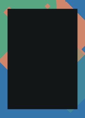 Renkli modern soyut el ilanı veya dekoratif desen kapağı tasarımlı broşür çerçevesi