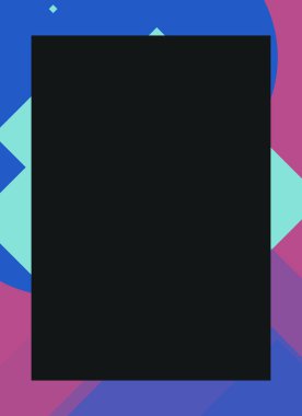 Renkli modern soyut el ilanı veya dekoratif desen kapağı tasarımlı broşür çerçevesi