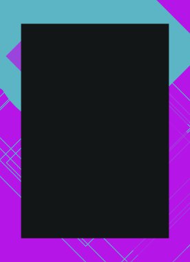 Renkli modern soyut el ilanı veya dekoratif desen kapağı tasarımlı broşür çerçevesi