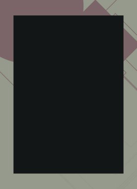 Dekoratif desen tasarımlı renkli, soyut el ilanı kapağı çerçevesi