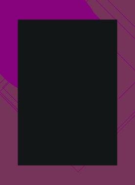 Dekoratif desen tasarımlı renkli, soyut el ilanı kapağı çerçevesi