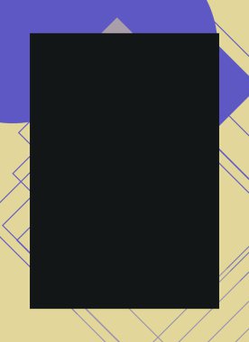 Dekoratif desen tasarımlı renkli, soyut el ilanı kapağı çerçevesi