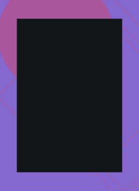 Dekoratif desen tasarımlı renkli, soyut el ilanı kapağı çerçevesi