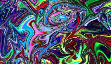 Renkli Soyut Modern El Boyalı Kusursuz Arkaplan Girdap Şablonu Tasarımı