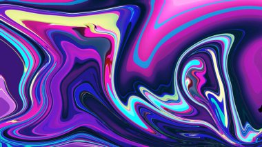 Renkli Soyut Modern El Boyalı Sıvı Arkaplan Girdap Deseni Tasarımı