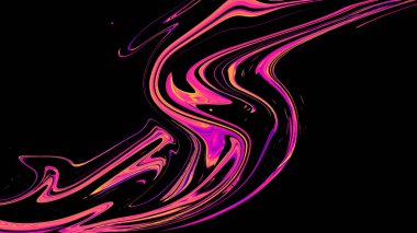 Renkli Soyut Yağlı Boyalı Modern El Boyalı Sıvı Arkaplan Girdap Deseni Tasarımı