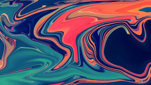 混合液色の塗料で水彩画を手描き 抽象的なアクリル絵具 現代美術 大理石の液体大理石の抽象的な背景 — ストック写真