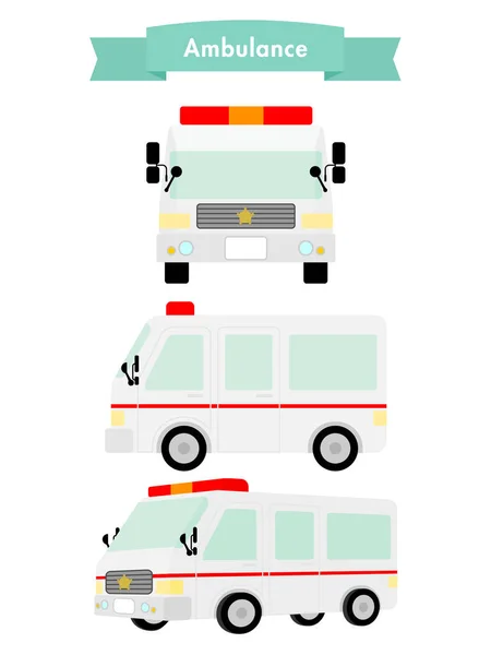 Ambulans çizim materyali (ön, yan, köşegen)