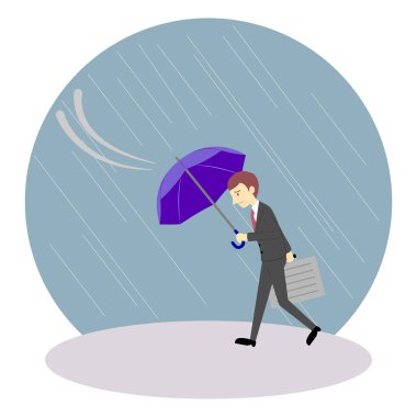 Fırtınalara dayanabilen ofis çalışanı (erkek)