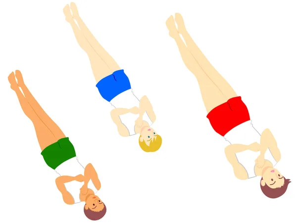 Gymnastics Artistic Gymnastics Men Floor Exercises — Stock Vector