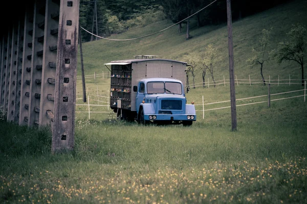 Caminhão azul . — Fotografia de Stock