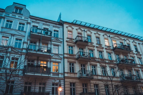 Casa Azul Naranja Medianoche Berlín — Foto de Stock