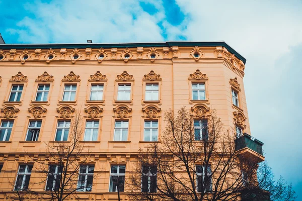 Maison Orange Avec Balcon Vert Berlin — Photo