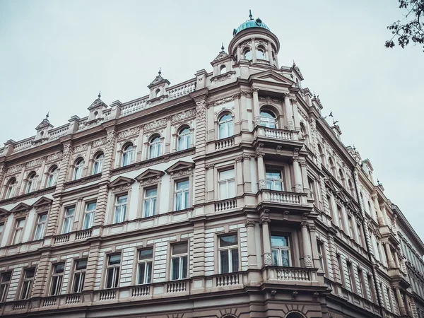 Belo Edifício Palácio Praga Com Fachada Branca — Fotografia de Stock
