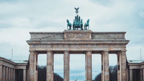Brandenburg Gate Neoclassical Triumphal Arch Berlin Germany Evening — 스톡 사진
