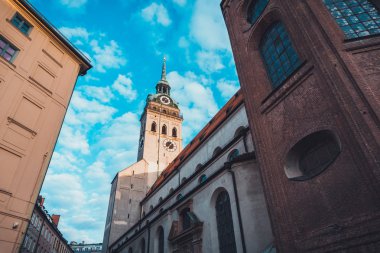 St. Peters kilise Saat Kulesi Münih, Almanya