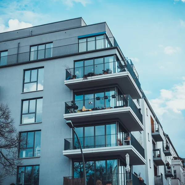 Edifício Moderno Luxo Com Varanda Berlin — Fotografia de Stock